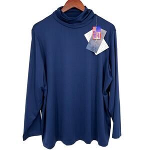 NEW Susan Graver Style Plus Size 2X Swim Suit Rash Guard Beach Blouse Shirt Top